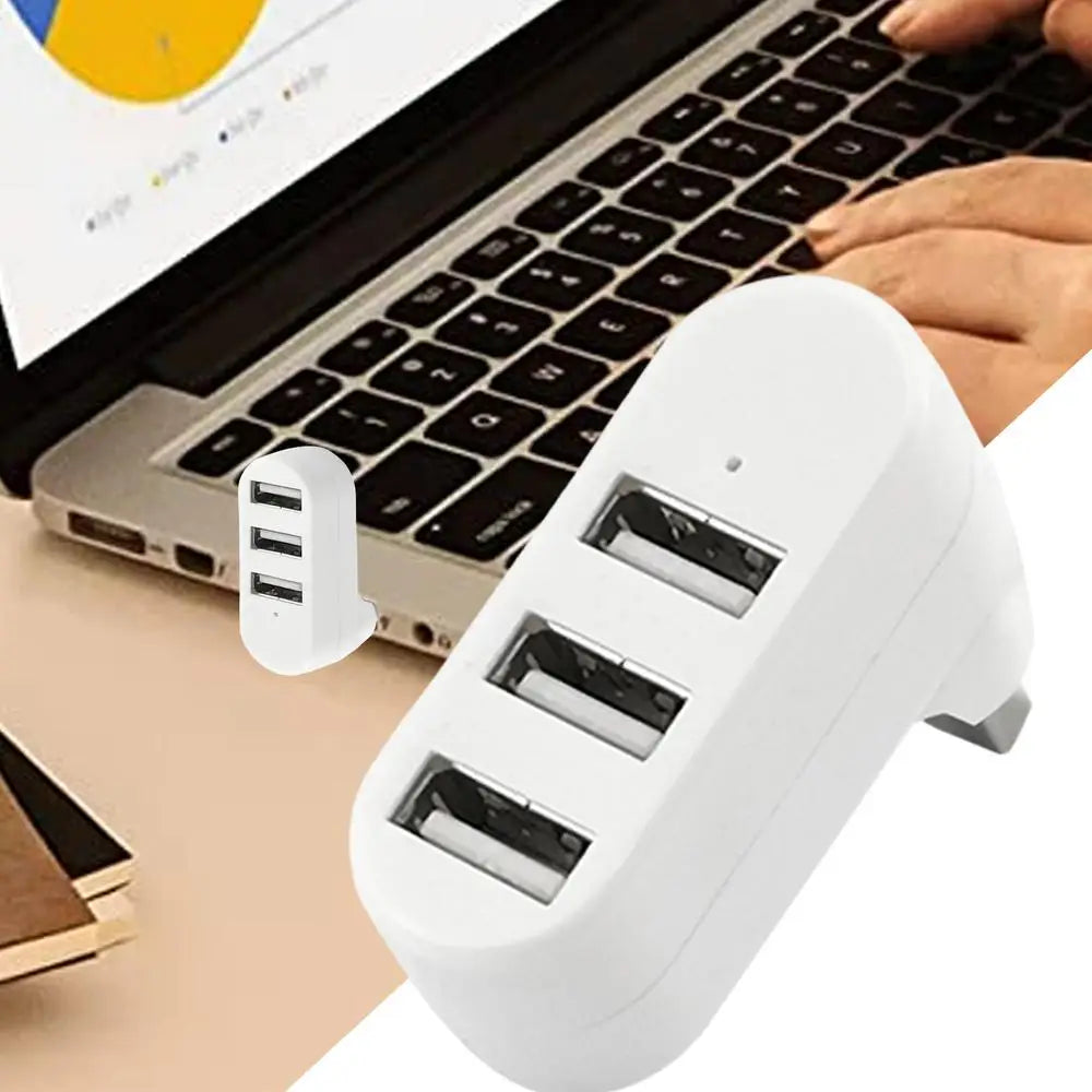 USB 2.0 Hub USB Hub 2.0 Multi USB Splitter Hub Rotatable 3 Port Multiple Expander Splitter Mini USB 2.0 Hub Computer Accessories