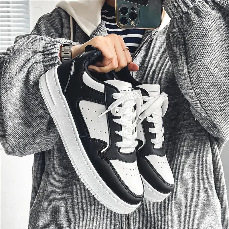 Men's Shoes Comfortable Classic Sports White Fashion Trend Simple and Versatile Casual Outdoor Breathable Walking Flat Shoes - Belvar