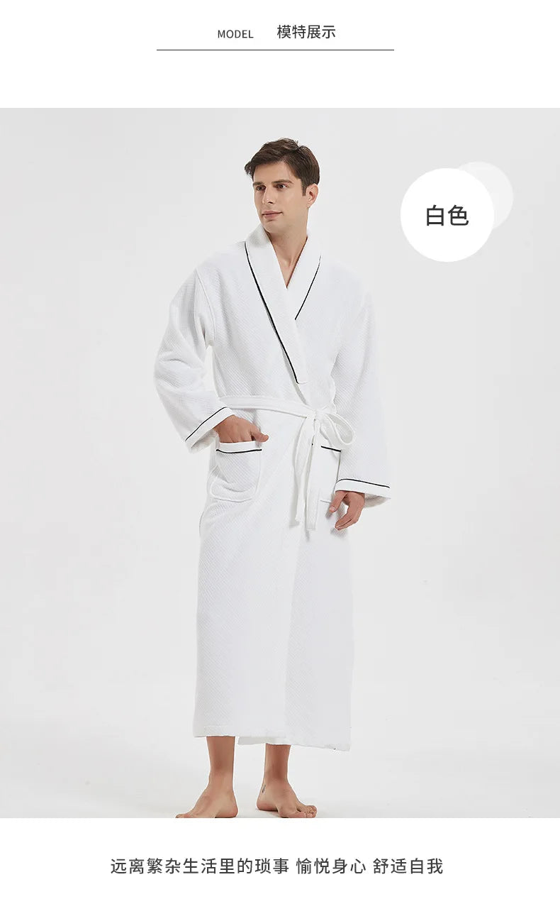 Women Bathrobe Cotton Thick Sleepwear Winter Warm Robe Dressing Gown Casual Long Sleeve Bathrobes Home Wear Clothes Kimono Robe