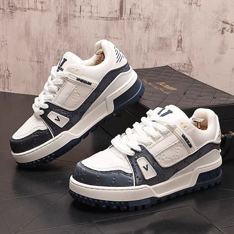 Designer Wedding Party Shoes Autumn Fashion Casual Sneakers Round Toe Thick Bottom Walking Office Leisure Loafers - Belvar