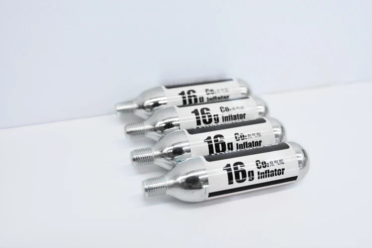 ThinkRider 16g Threaded CO2 Cartridges or CO2 Inflator for Bike Tires - Cartridge for CO2 Inflator with Threaded Connection