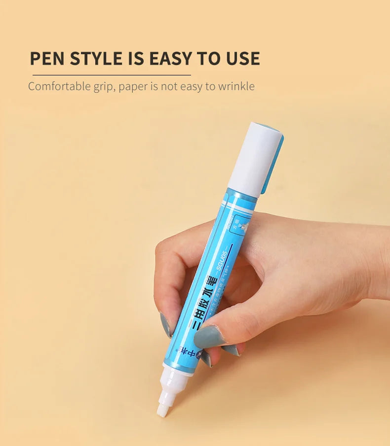 1pcs Creative Large Capacity Solid Glue Pen Cute Three-Purpose Fast Dry Glue Pen DIY Super Strong Glue Stick Stationery Supplies