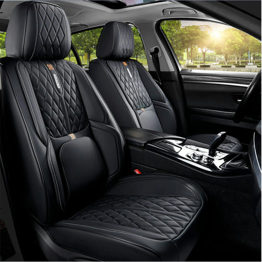 PU leather car seat cover, suitable for most 5-seat cars, split seat cover, waterproof and anti-fouling, easy installation,