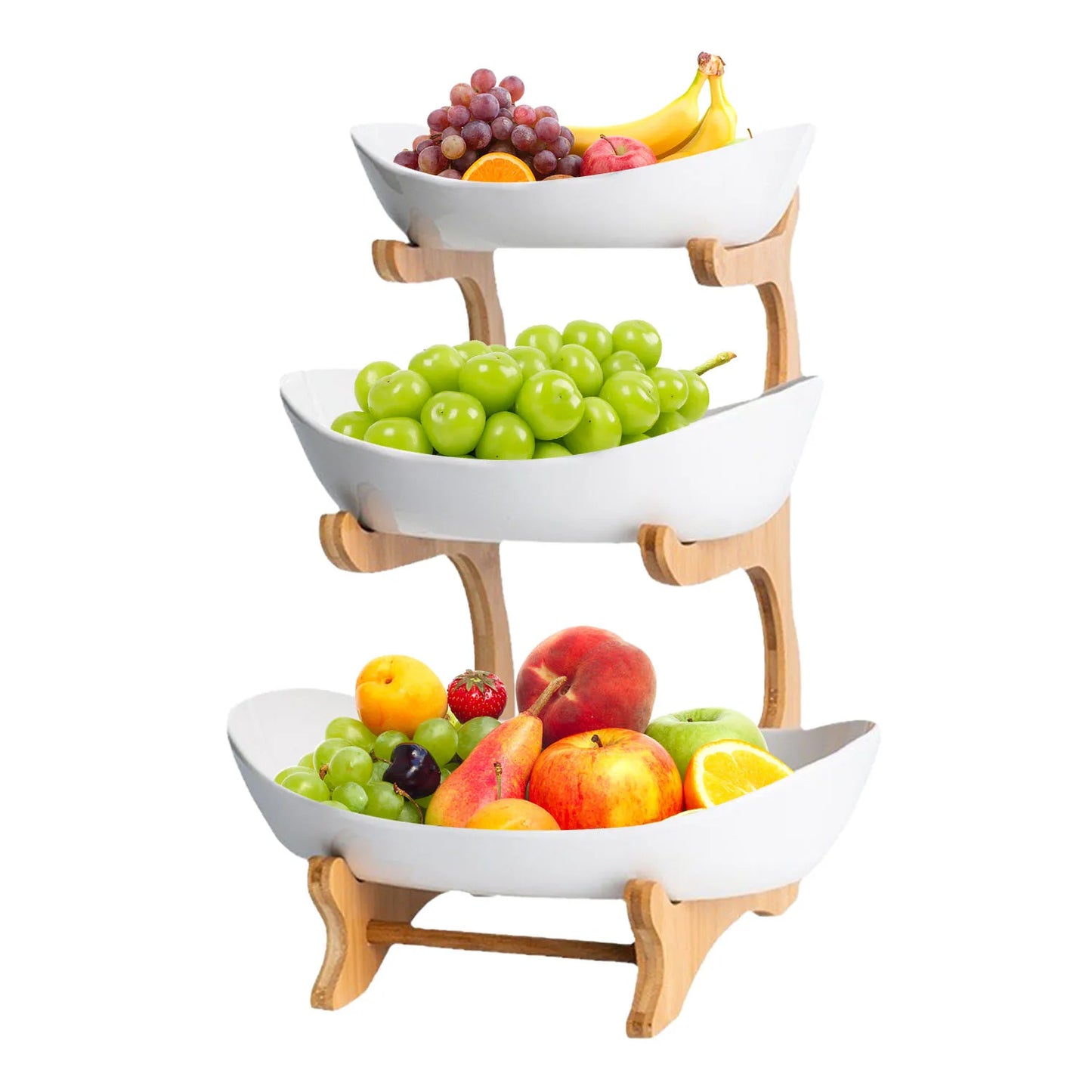 3 Layer Fruit Plate Home Living Room Plastic Snack Dish Creative Modern Dried Fruit Basket Candy Dish Cake Stand Salad Bowl