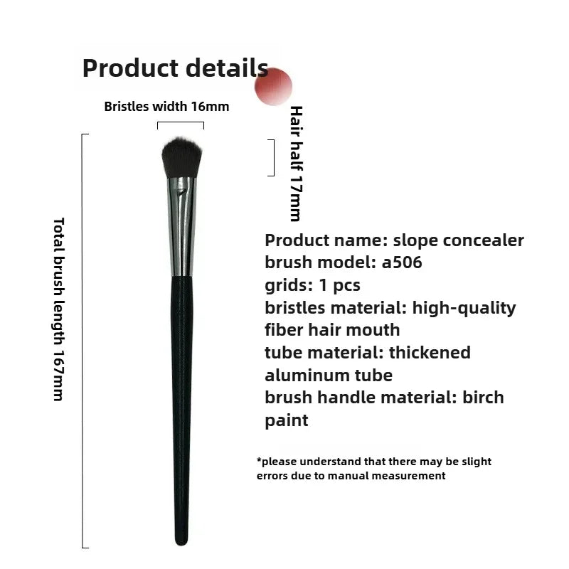 1pc 101 Contoured Foundation Makeup brushes Angled Liquid Base Concealer Make up brushes Red wood handle cosmetic tools 506