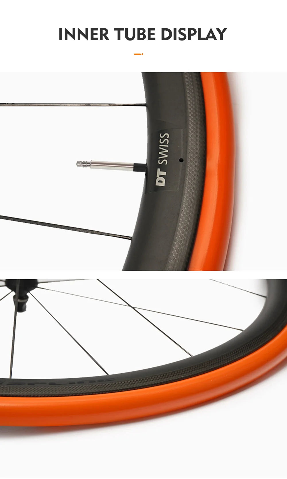 ThinkRider 1Pcs Ultralight 28g Bike Inner Tube 700X18 25 28 32 Road Bicycle TPU Material Tire 65mm Length French Valve