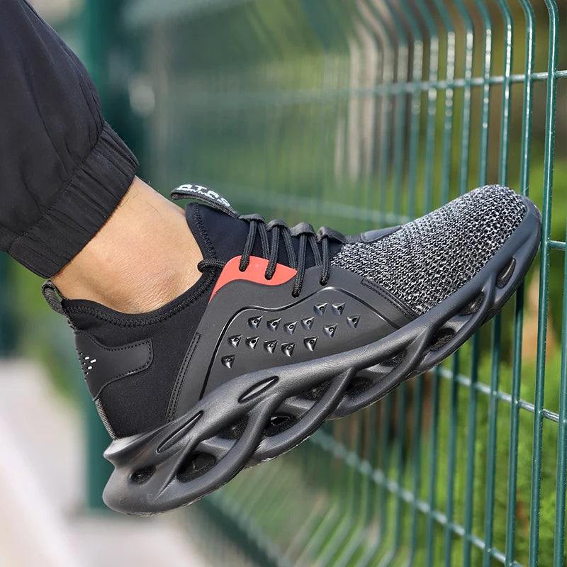 Steel Toe Work Shoes Breathable Working Shoes Women Man Safety Shoes Lightweight Puncture-Proof Boots Indestructible soles