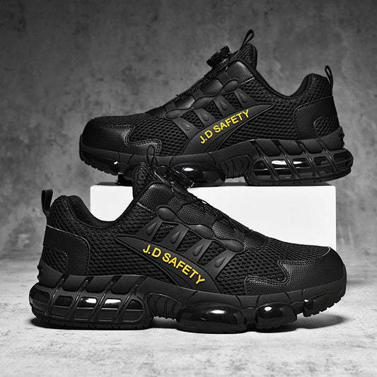 New Steel Toe Work Shoes Men Women Safety Shoes Air Cushion Work Safety Sneakers Anti-Smash Work Boots Breathable Shoes Male - Belvar
