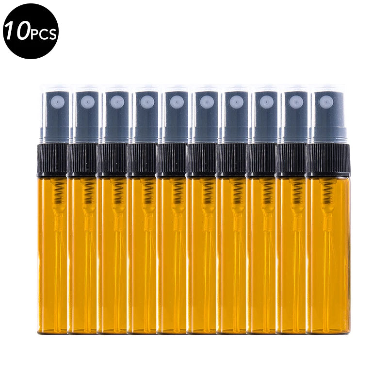 10/20/50PCS 3ml 5ml 10ml Perfume Refillable Spray Bottle Portable Glass Atomizer Container Small Sample With Dispenser Tool