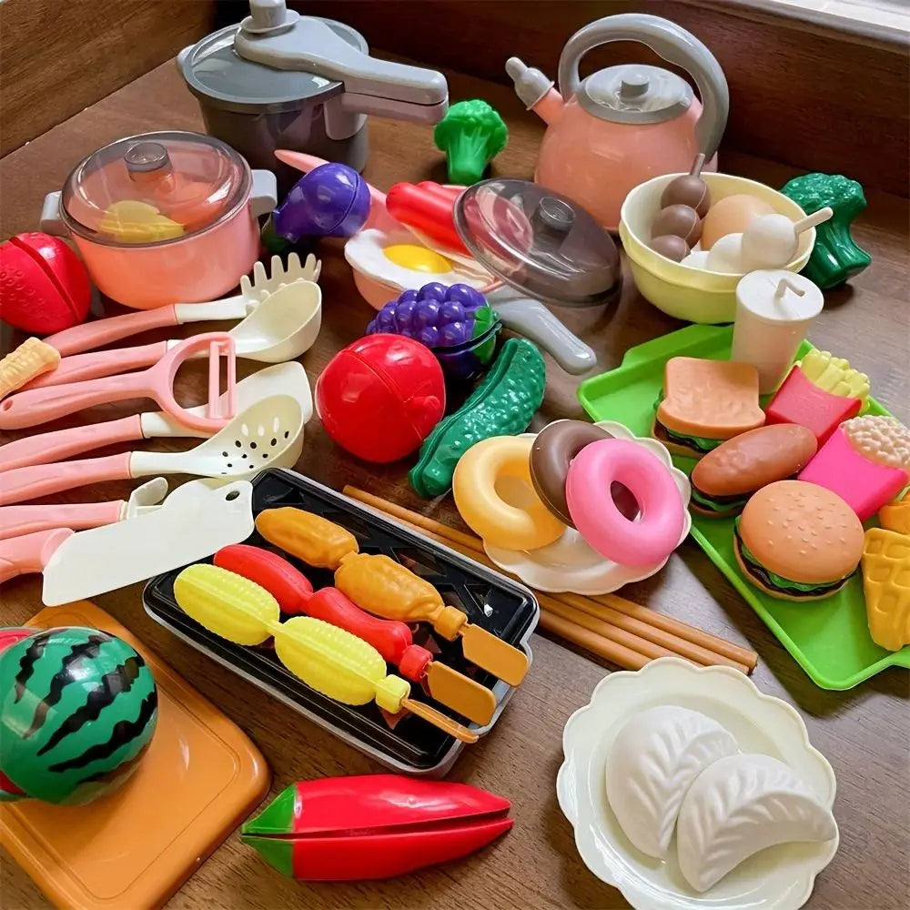 Kitchen Toys Set for Children，28pcs Simulated Kitchen Toy Pretend Play Kitchen Accessories Cooking Toys for Kids Girls Gifts