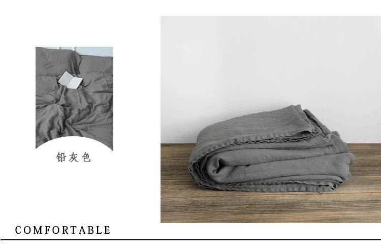 Washed Linen Bed Sheets, Natural Linen Bed Sheets, 1-Piece Set, Breathable and Super Soft Bedding (Excluding Pillowcases)