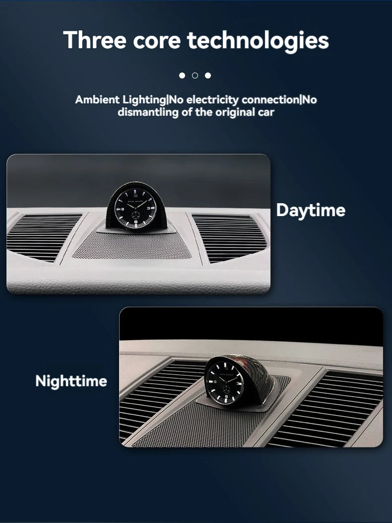 Universality Ambient lighting Car Interior Alarm Car Clock Car Dashboard Clock Car Watch Car Accessories Advanced Creative Clock