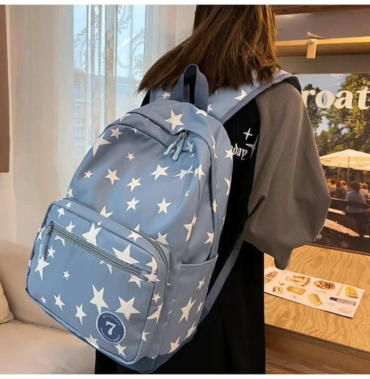 Star Backpack for Women Men 17 Inch Star Laptop Backpack College Bag Cute Travel Backpack Student Back To School Casual Bookbag