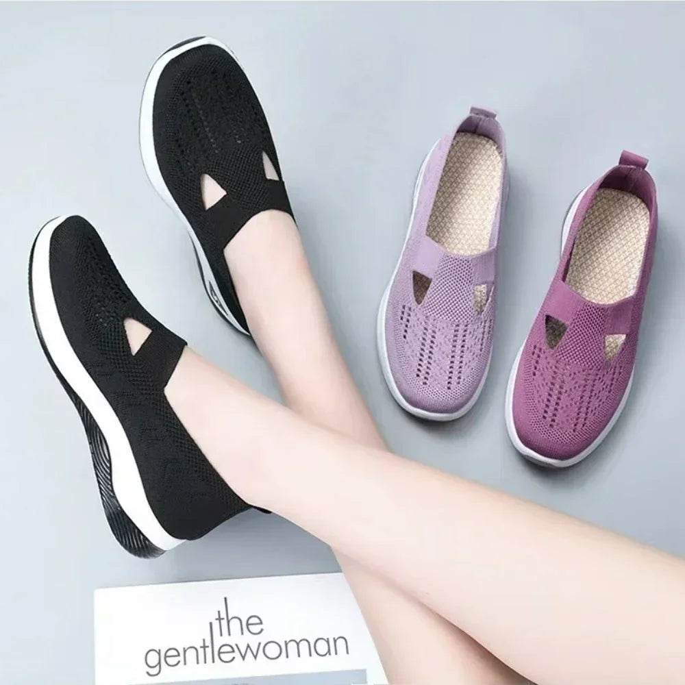 Orthopedic Shoes for Women Walking Shoes Slip On Arch Support Memory Foam Breathable Sneakers Summer Comfortable Casual Trainers - Belvar