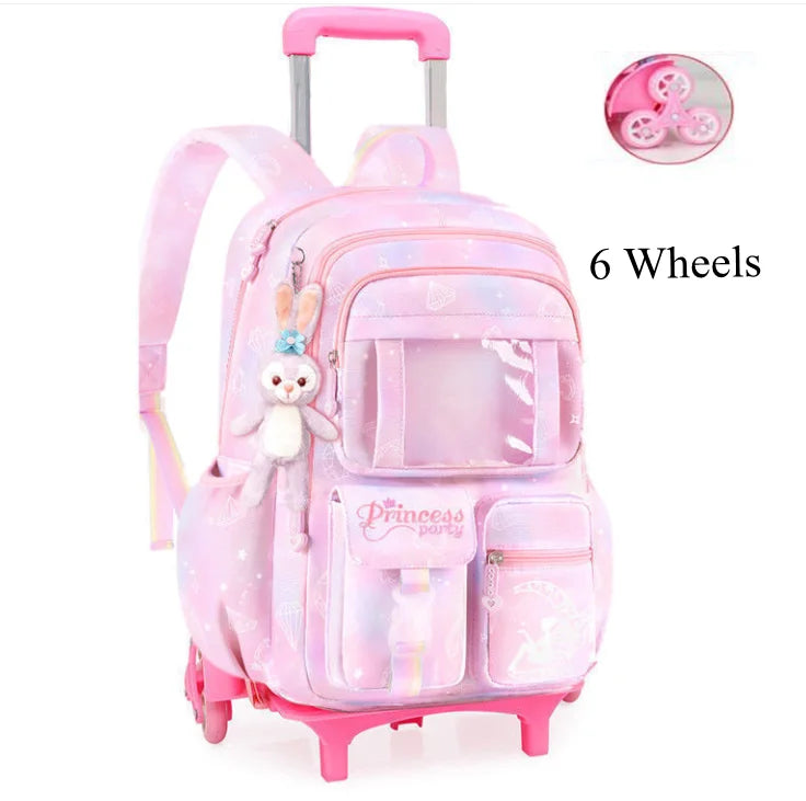 School Rolling backpack Bags school wheeled backpack for girls  kids School trolley bag for girls school bag wheels for girls