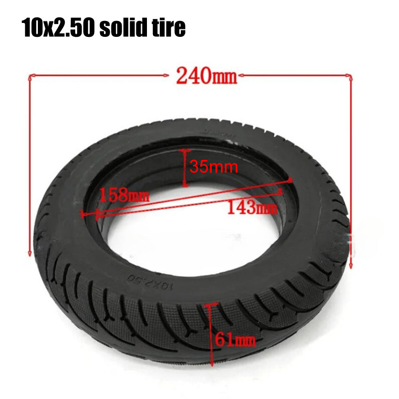 10x2.50 Tubeless Wheel Tyres Solid Tyre Inflation 10x2.125 for 10 inch Electric Scooter Accessory 10x3.00 Tires
