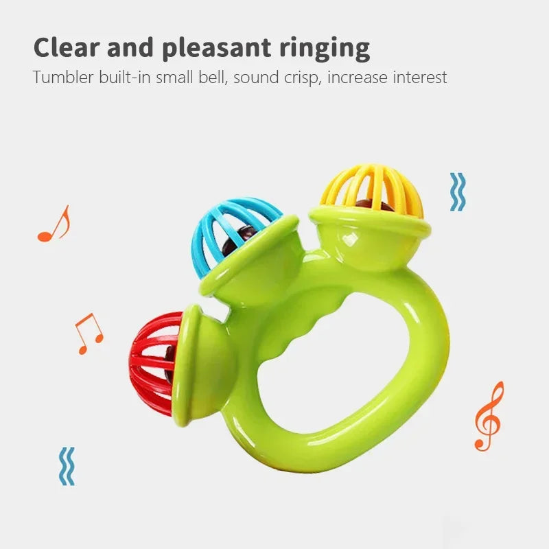 1/4PCS Newborn Hand Rattle Ball Baby Toys Grasping Hand Bell Sensory Toys Kids Safety Materials Toys for Baby Children Best Gift
