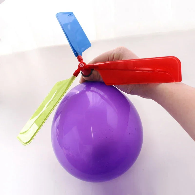 3PCS Air Balloon Helicopter Toy Funny Balloon Ortable Outdoor Helicopter Flying Kid Birthday Party Children's Day Interest Game
