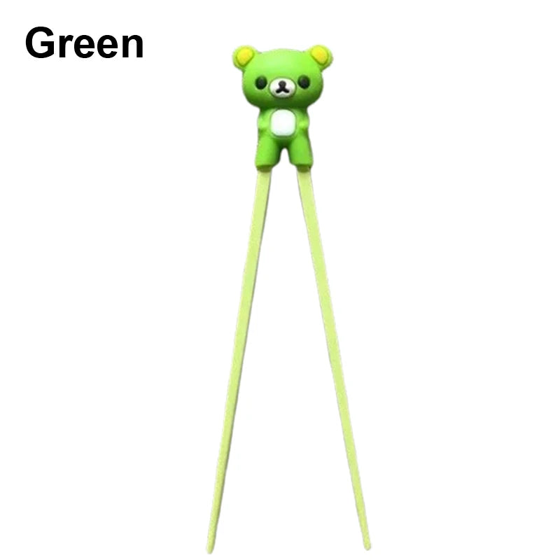 1pc Cute Bear Kids Chopsticks Toddler For Kids Learning Training Chopsticks Aids Sushi Chopsticks Learner Helper Kids Favors