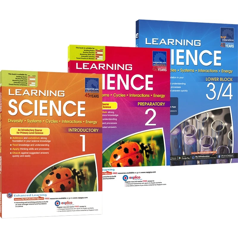Singapore Science Primary School Grades 1-6 SAP Learning + Conquer Science Science Subject Workbook Knowledge Series
