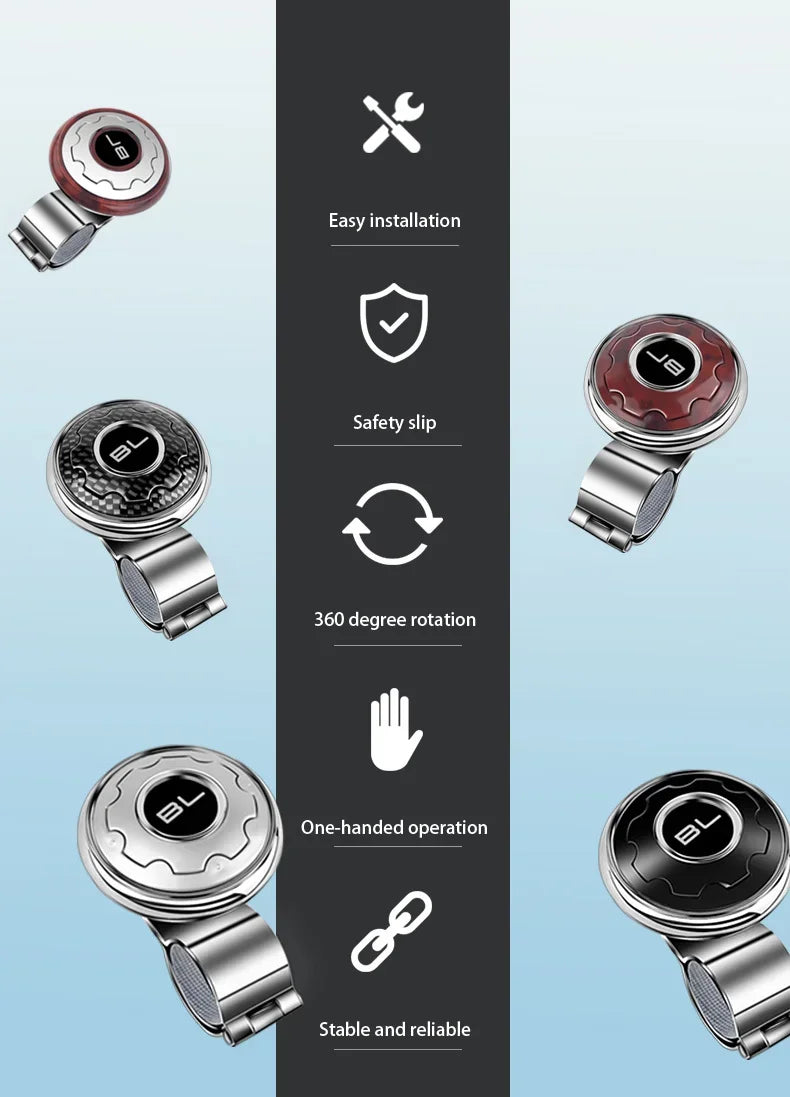 The Car Power Steering Ball With Bearings, Truck Handle Steering Wheel Auxiliary Power Steering Universal Model.