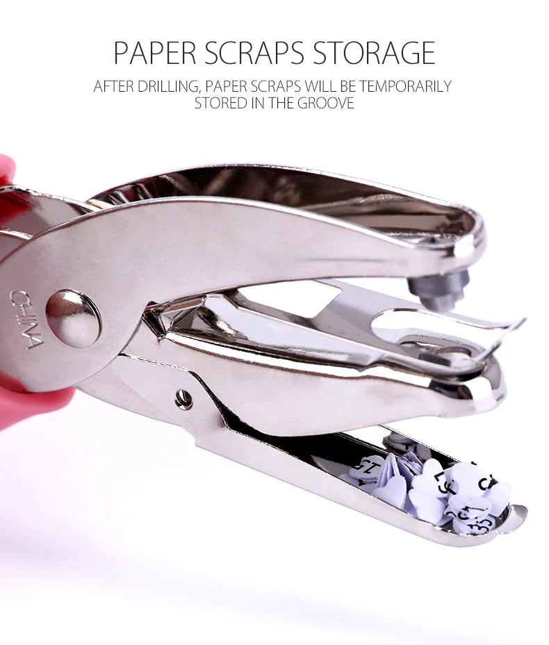 Tenwin 1PC School Office Metal Single Hole Love Star Puncher Hand Paper Punch For Scrapbooking Border Pore Cutter Paper tool