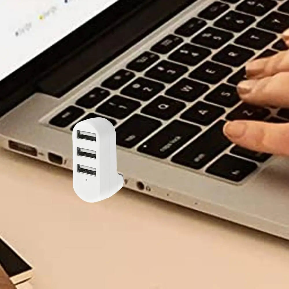 USB 2.0 Hub USB Hub 2.0 Multi USB Splitter Hub Rotatable 3 Port Multiple Expander Splitter Mini USB 2.0 Hub Computer Accessories