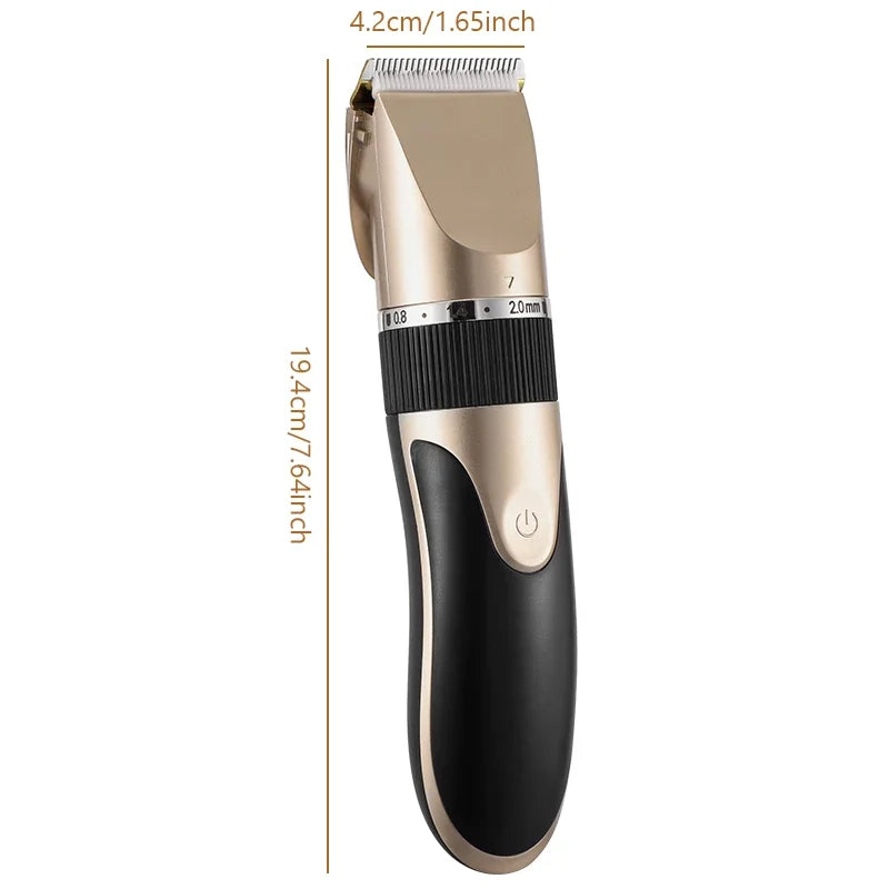 Professional Hair Clipper Men's Barber Beard Trimmer Rechargeable Hair Cutting Machine Ceramic Blade Low Noise Adult Kid Haircut