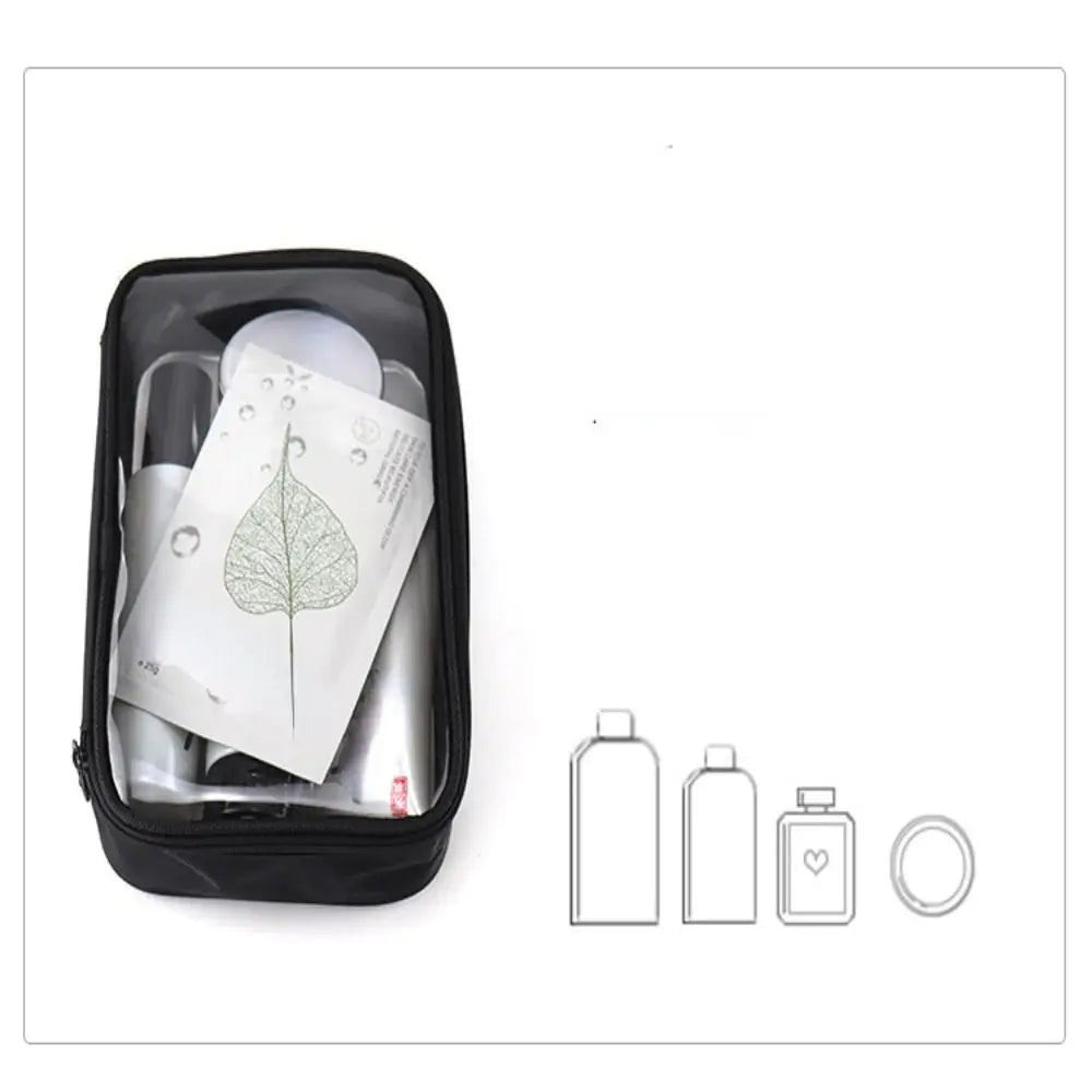 Travel Zipper Clear Makeup Beauty Wash Organizer Waterproof Transparent Cosmetic Bag Women Make Up Case Bath Toiletry Bags Kit