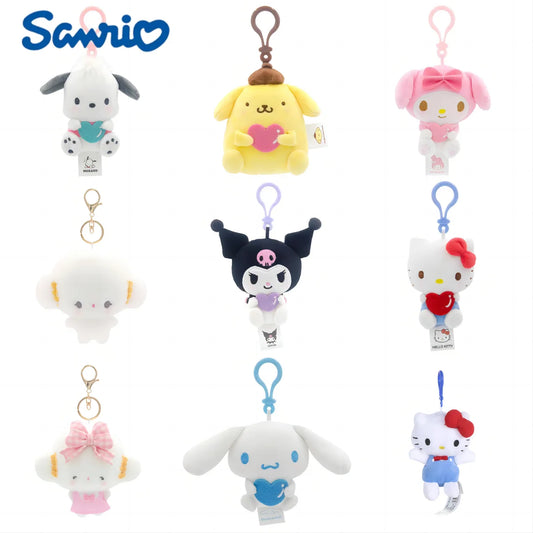 14CM Sanrio Pendant Kuromi Melody KT Cogimyun Cinnamoroll Pochacco Backpack Cute Decoration Holiday Gifts for Boys and Girls