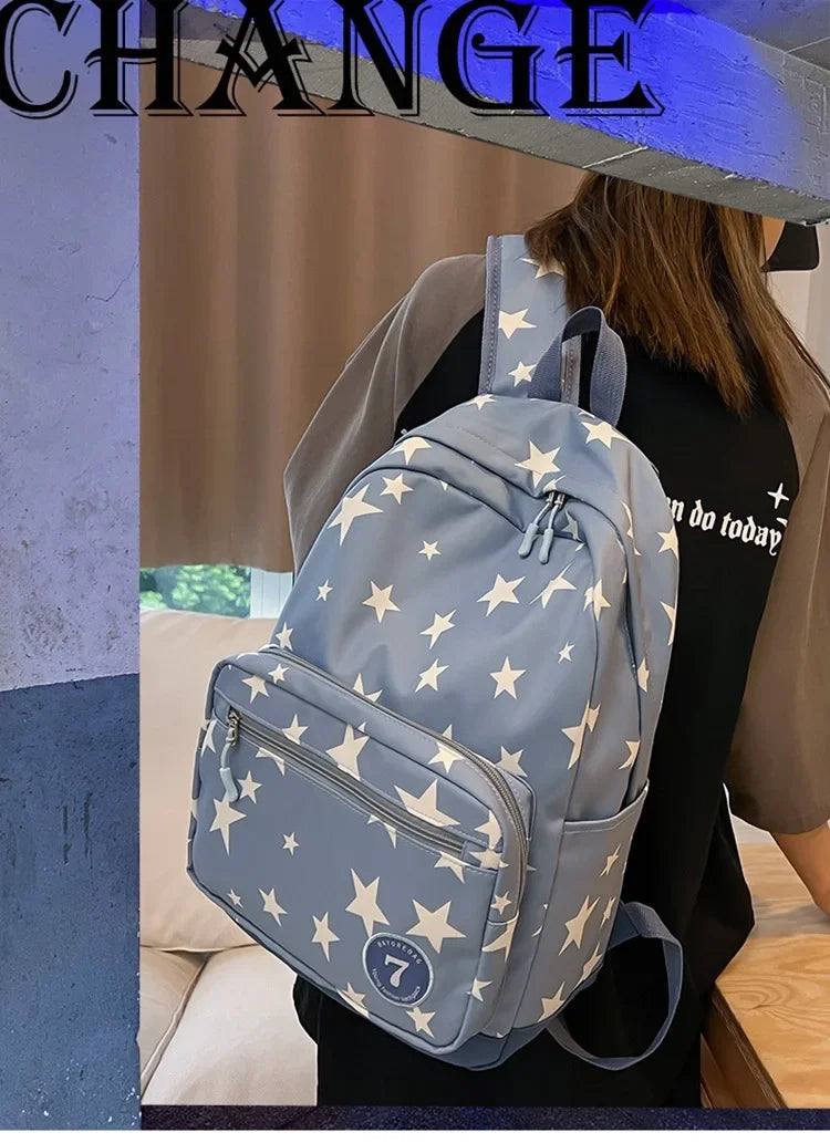 Star Backpack for Women Men 17 Inch Star Laptop Backpack College Bag Cute Travel Backpack Student Back To School Casual Bookbag