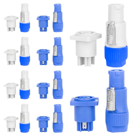 10Pcs 3Pin Speakon Power Connector Male Plug Socket Adapter for XRL Audio Speaker NAC3FCA NAC3FCB NAC3MPA 20A 250V