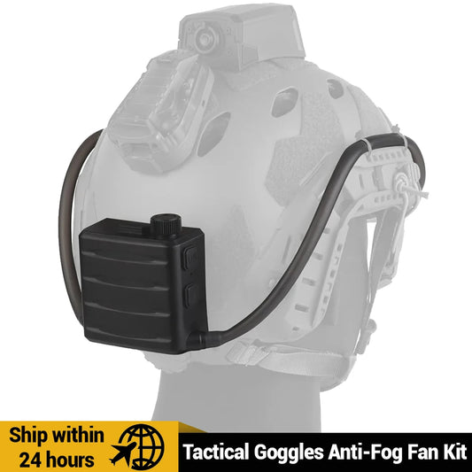 Tactical Goggles Fan Defogger Anti-Fog Kit Eyewear Air Defog for Airsoft Shooting Motocross Skiing Mountaineering Clear Vision