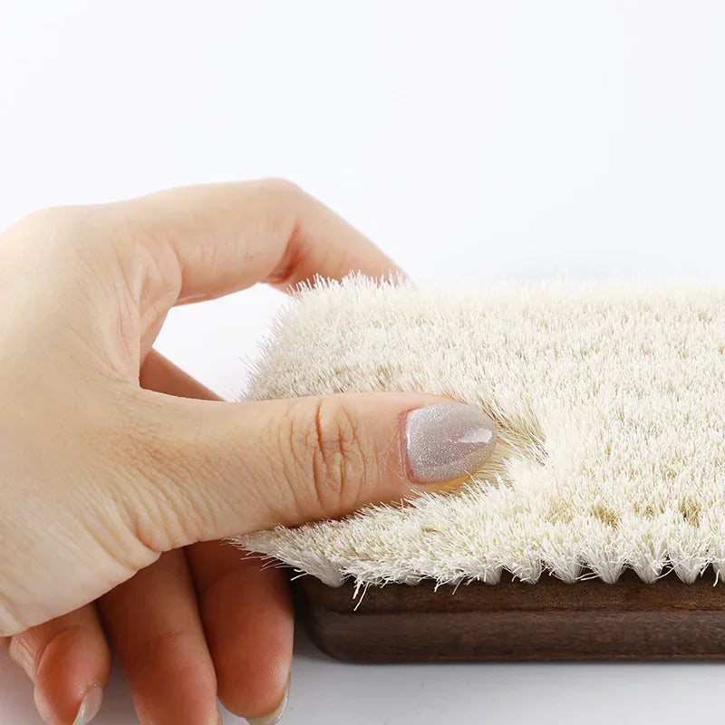 Shoe brush wool hair leather care shoe polish boot cleaner shoe care Multifunctional Soft wool shoe brush with wooden handle