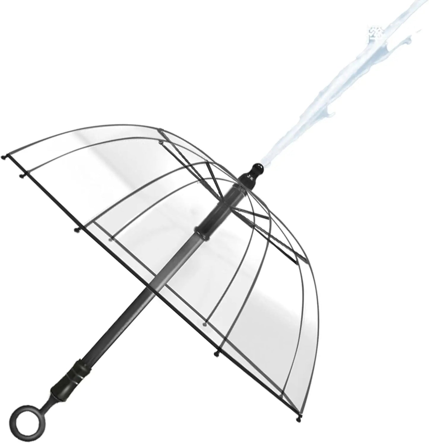Water Gun Umbrella: Transparent Squirt Gun Shoots 27ft, Dual-Use for Rain and Play, Perfect for Pool Parties