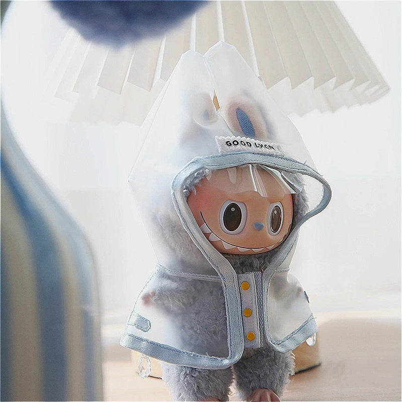 [Clothes Only] Labubu Clothes Changing Transparent Raincoat V1 V2 Changing Clothes Party Labubu Cloth Doll Clothes