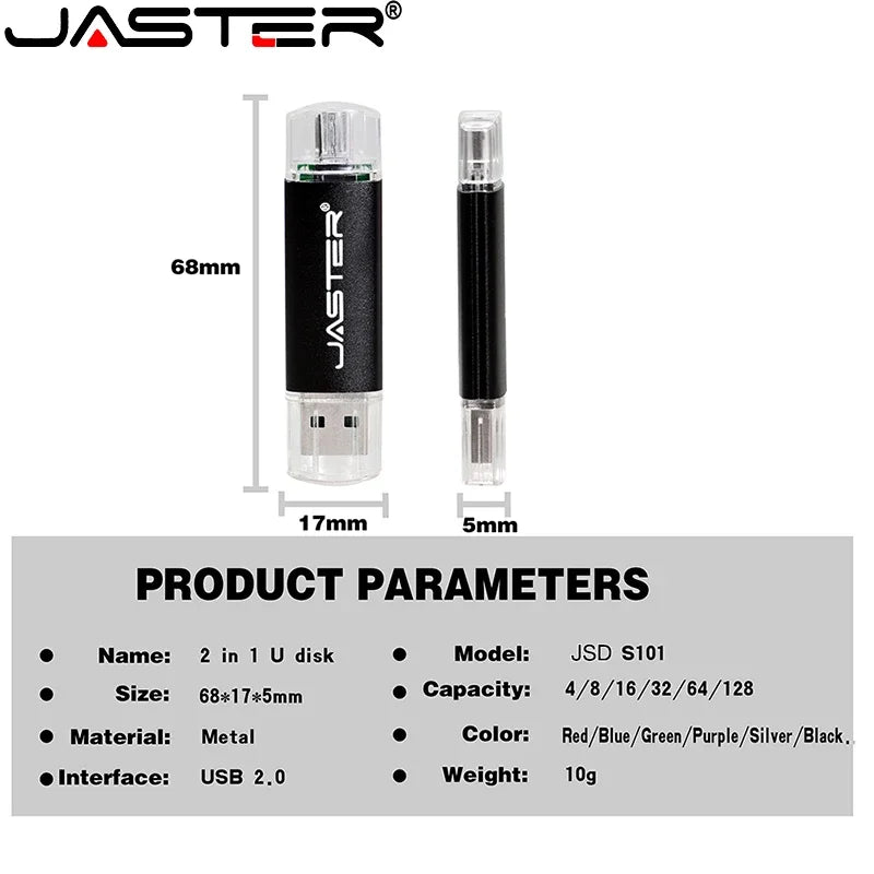 3 In 1 USB Flash Drives 64GB Free TYPE-C Adapters Gifts Pen drive 32GB Black OTG Memory Stick 16GB Key Chain Pendrive 8GB U Disk