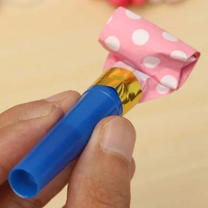 30pcs Kids Game Whistle Birthday Supplies Fun Polka Dot Whistle Party Favors Loot Bag Stuffers Sound Making Toys