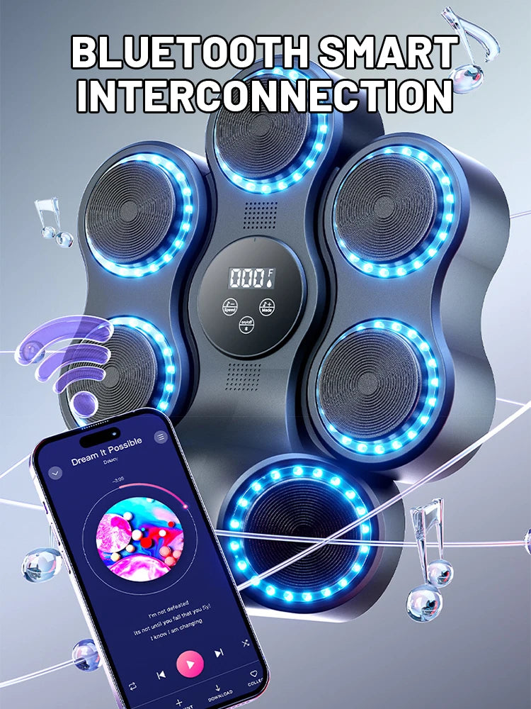 2025 New Music Boxing Machine Bluetooth Adult Electronic Wall Target HookPunch Equipment Target Wall Mounted Gym Home Equipment