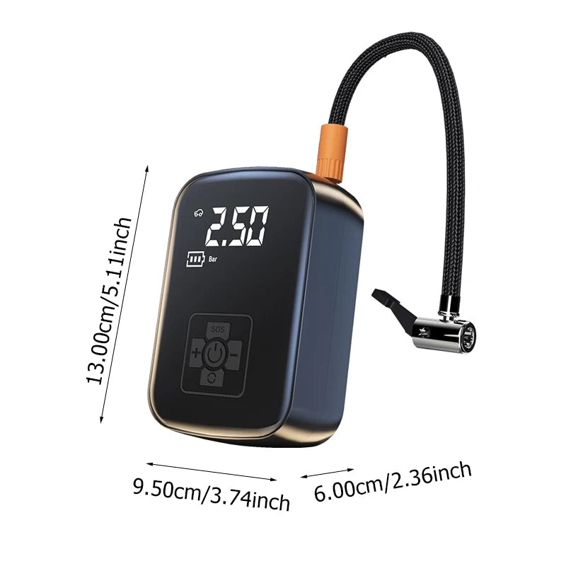 1PC Car Mounted Wireless Digital Display Inflation Pump Portable Wireless Air PumpTire Inflator for Electric Cars