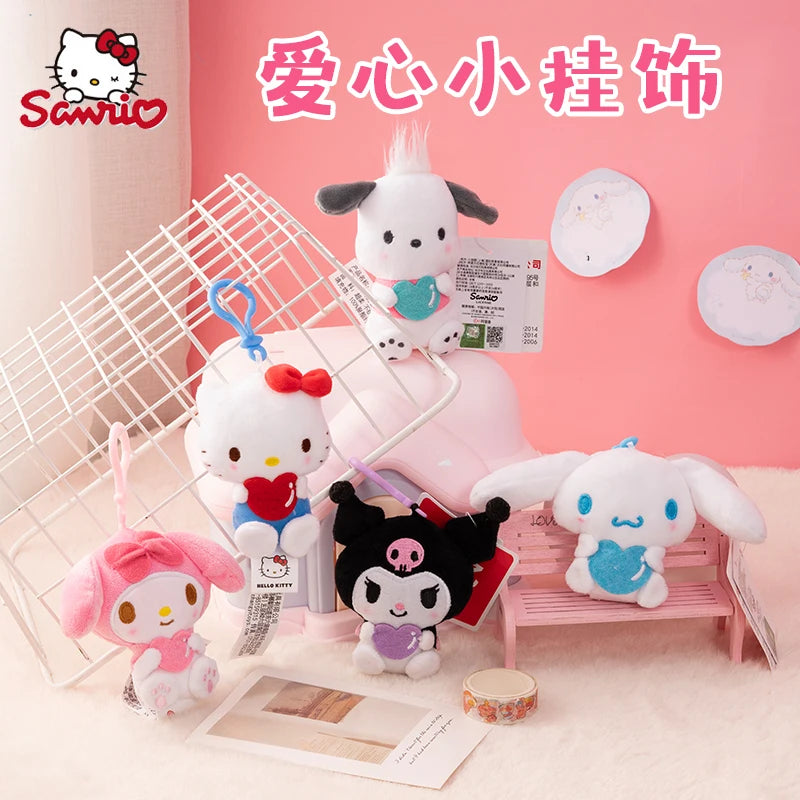 14CM Sanrio Pendant Kuromi Melody KT Cogimyun Cinnamoroll Pochacco Backpack Cute Decoration Holiday Gifts for Boys and Girls