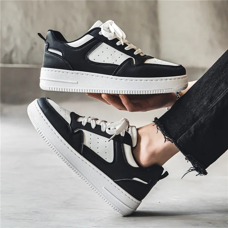 Men's Shoes Comfortable Classic Sports White Fashion Trend Simple and Versatile Casual Outdoor Breathable Walking Flat Shoes - Belvar
