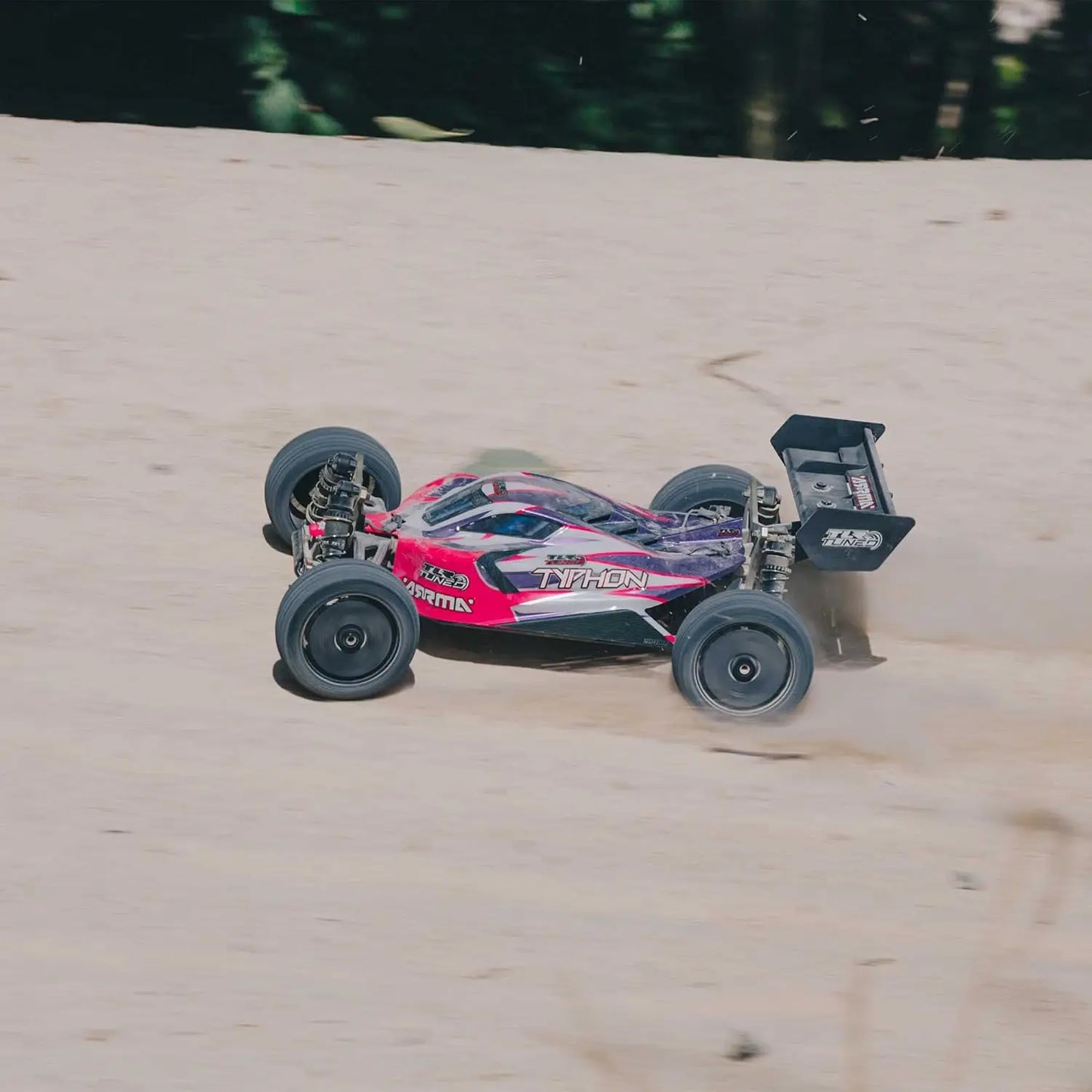 RC Car 1/8 TLR Tuned 4WD Roller Buggy, Pink/Purple, ARA8306