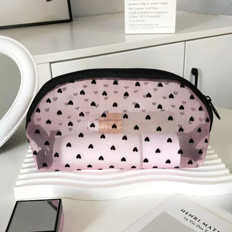 Women Lipstick Makeup Bags Small Large Mesh Transparent Cosmetic Bag Organizer for Cosmetics Storage Pencil Cases Neceser Pouch
