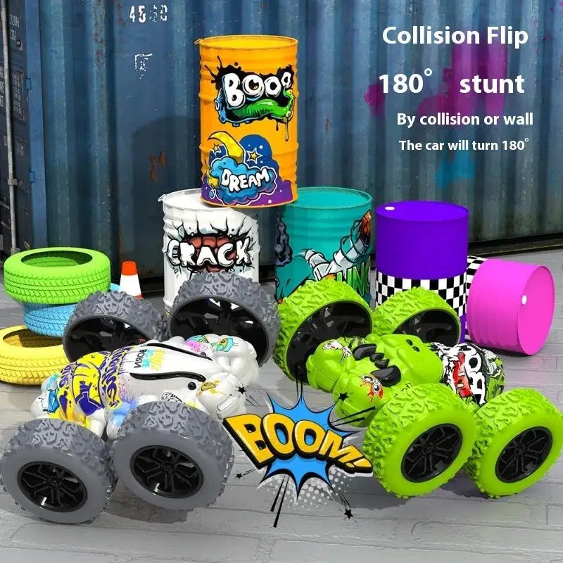 1 Piece Fun Double-sided Car Inertial Safety Anti-Collision Anti-fall Model Children's Toy Car Sliding Off-road Vehicle