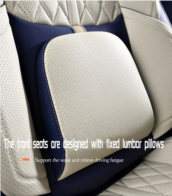 PU leather car seat cover, suitable for most 5-seat cars, split seat cover, waterproof and anti-fouling, easy installation,