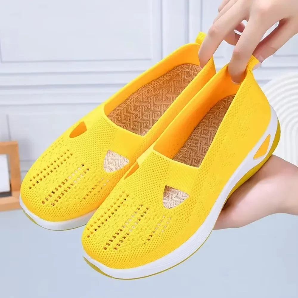 Orthopedic Shoes for Women Walking Shoes Slip On Arch Support Memory Foam Breathable Sneakers Summer Comfortable Casual Trainers - Belvar