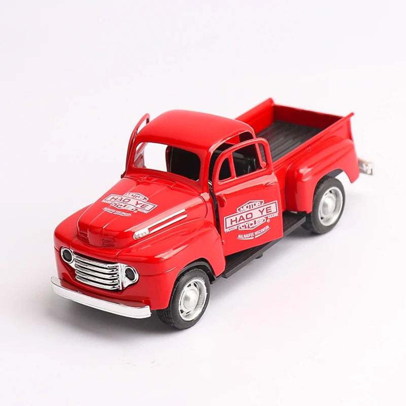 1:32 Alloy Car Model Simulation Car Cartoon Cute Children's Car Bus Pull Back Toy Car Tabletop Small Decoration Toy