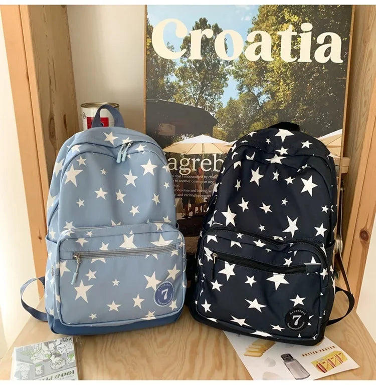 Star Backpack for Women Men 17 Inch Star Laptop Backpack College Bag Cute Travel Backpack Student Back To School Casual Bookbag