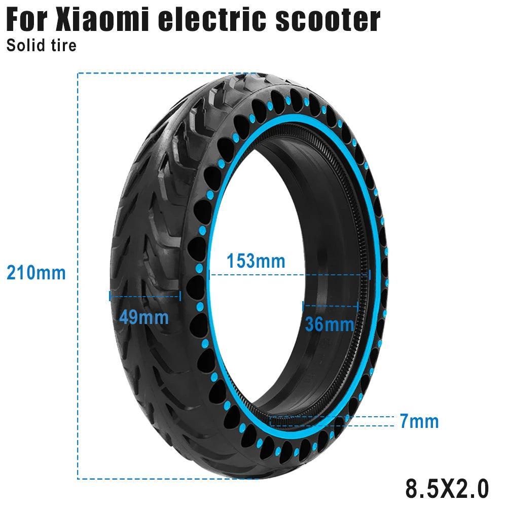 Solid Rubber Tyres 8 1/2 for xiaomi M365 pro 2 1S Electric Scooters Puncture-proof Tyres 8.5 Inch 8.5" Wheels Hard Rubber Tyres